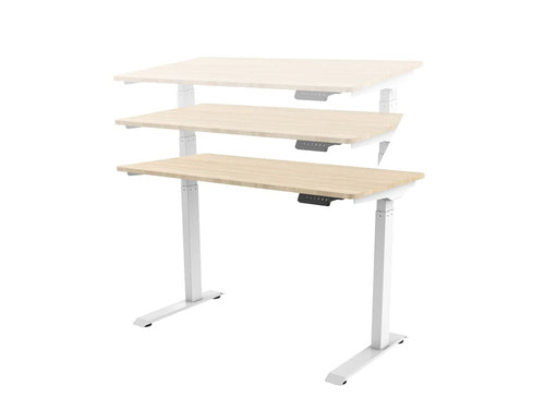 Desk Monoprice Workstream Adjustable Height 730-1230mm 50kg White