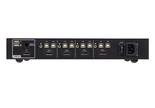 4-Port USB DisplayPort KVM Switch 4K UHD 3840x2160 CAC Kompatibel