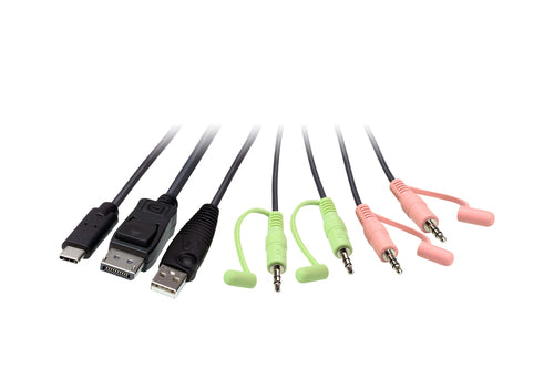 KVM-Switch ATEN CS52DP 4K Ultra HD 4096x2160 Pixel Schwarz