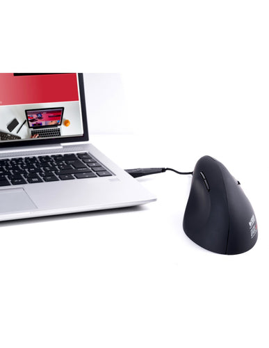 Vertical Wired Mouse Urban Factory EMR01UF-N 3600 DPI USB-A USB-C Black