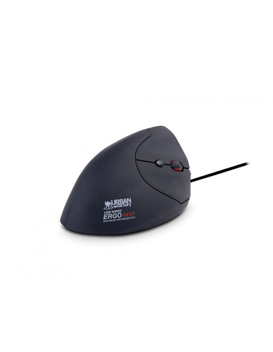 Vertical Wired Mouse Urban Factory EMR01UF-N 3600 DPI USB-A USB-C Black