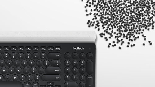 Wireless Keyboard Logitech Standard RF Bluetooth Grey White Dark Grey