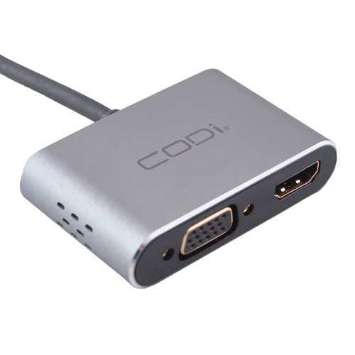 USB Graphics Adapter CODi Full HD 1920x1080 Aluminium Grey