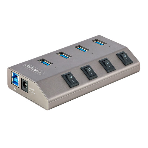StarTech.com 4-Port Self-Powered USB-C Hub - USB 3.0 - 5Gbps - USB Type C Expansion