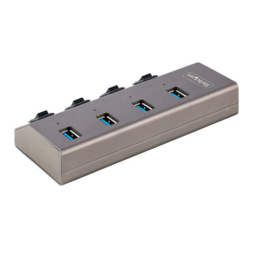 StarTech.com 4-Port Self-Powered USB-C Hub - USB 3.0 - 5Gbps - USB Type C Expansion