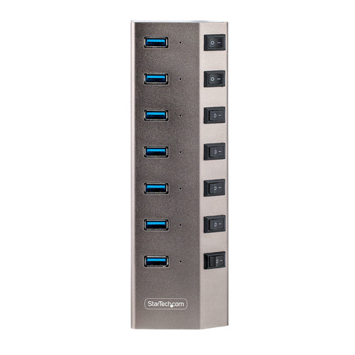 StarTech.com 7-Port USB-C Hub | 5Gbps Data Transfer | Expansion Hub with Individual Switches