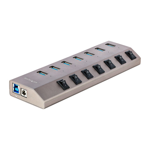 StarTech.com 7-Port USB-C Hub | 5Gbps Data Transfer | Expansion Hub with Individual Switches