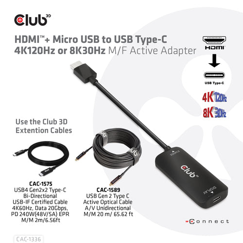 CLUB3D CAC-1336 Videokabeladapter