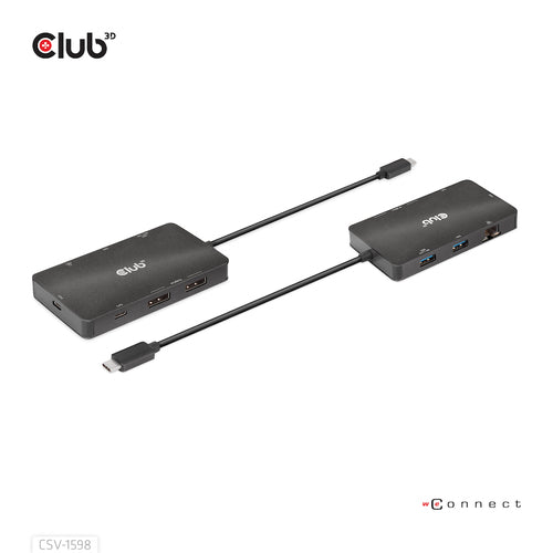 7-in-1 USB-C Dockingstation Dual DisplayPort 4K 60Hz HUB