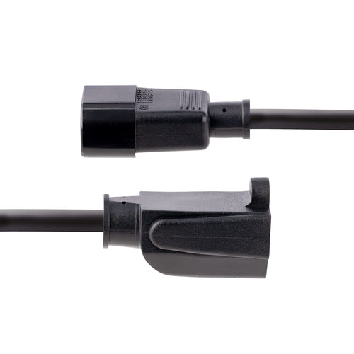 StarTech 0,9 m langes Stromverlängerungskabel IEC C14 auf NEMA 5-15R – 10 A 125 V – Schwarz