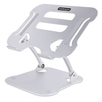 Ergonomic Adjustable Laptop Stand Silver Aluminum Portable 22lb Capacity