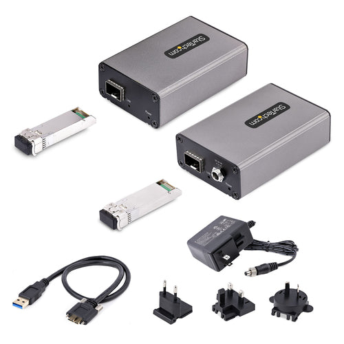 StarTech.com F35023 USB 3.0 Extender - 2-Port USB Hub Over OM3 Fiber - 350m Range