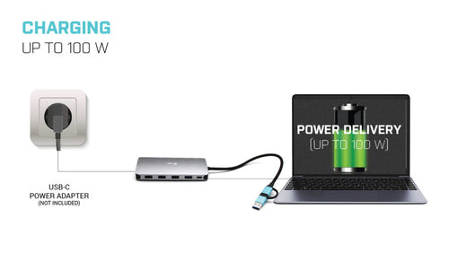 i-tec CANANOTDOCKPD laptop dock/port replicator