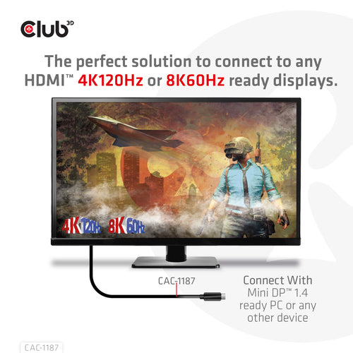 CLUB3D CAC-1187 video cable adapter