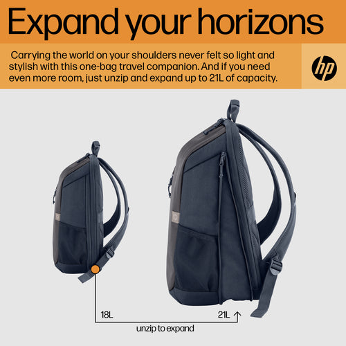 HP Travel 18 Liter 15.6 Iron Gray Laptop Backpack