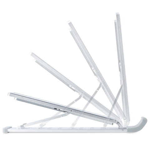 StarTech.com Portable Height Adjustable Laptop Stand - Silver, Ergonomic Riser, Supports 22lb