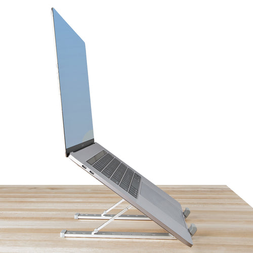 StarTech.com Portable Height Adjustable Laptop Stand - Silver, Ergonomic Riser, Supports 22lb
