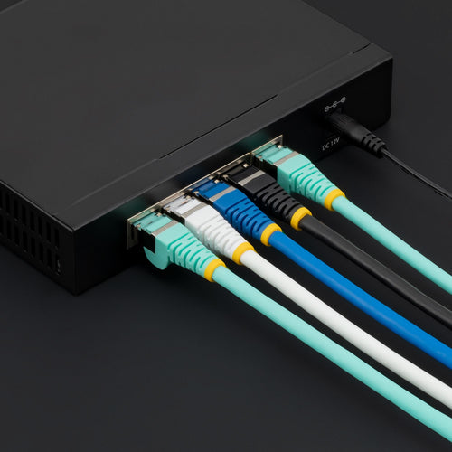 CAT6a Ethernet Cable 50cm Black 10GbE 500MHz S/FTP Snagless