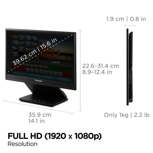 Viewsonic VP16-OLED 16" Full HD OLED Monitor - 1ms Response Time