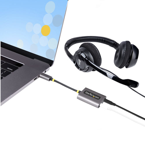 StarTech.com USB-C Audio Splitter - Dual Headset Adapter with 24-bit DAC