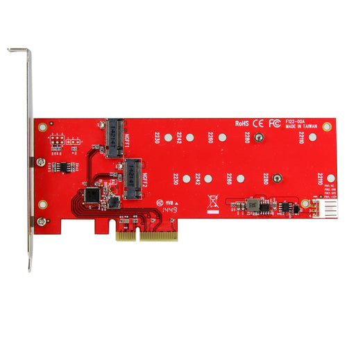 StarTech.com PEX2M2 M.2 SATA SSD Controller-Karte – PCIe Low Profile, Dual-Laufwerk-Unterstützung