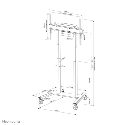 Neomounts FL55-875BL1 multimedia cart/stand