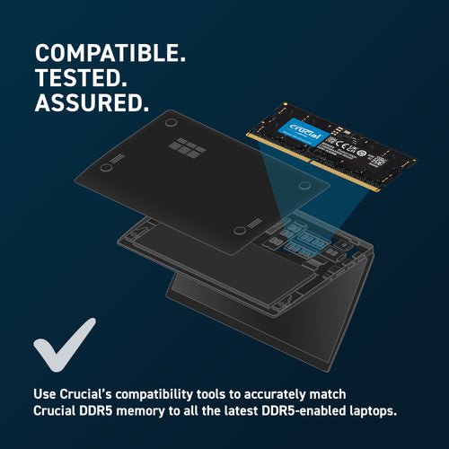 64GB Crucial DDR5 5600MHz SO-DIMM Memory Module Dual Channel