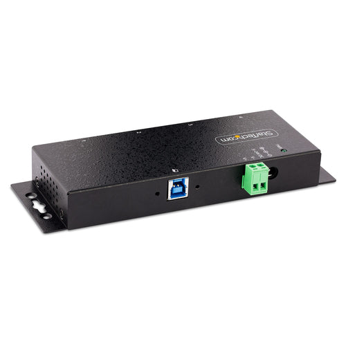 4-Port Industrial USB 3.0 Hub StarTech.com ESD Protection DIN Mountable