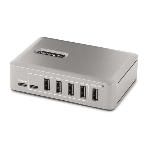 10-Port USB-C Hub mit 8 USB-A und 2 USB-C Anschlüssen, 65W Netzteil