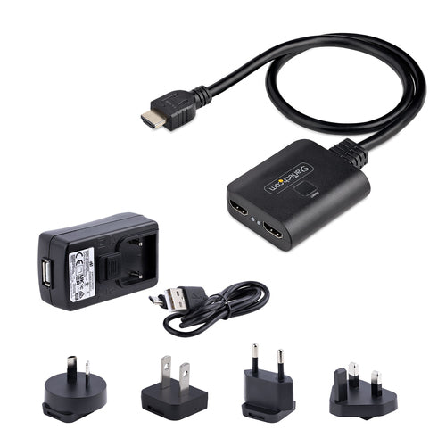 2-Port HDMI Splitter 4K 60Hz 1 In 2 Out mit HDR/HDCP