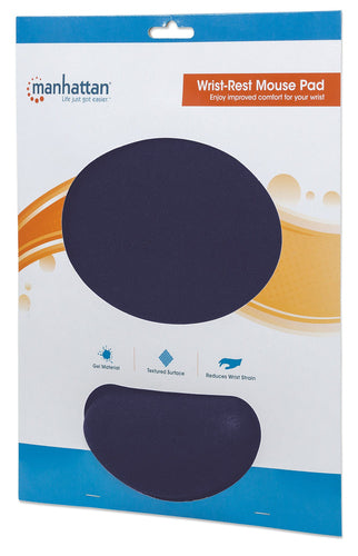 Mouse Pad Manhattan 434386 Wrist Gel Support Non-Slip 241x203mm
