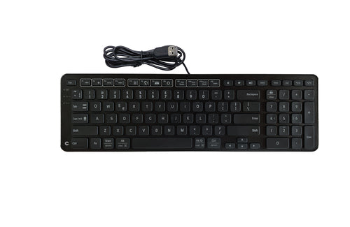 Contour Design Balance Keyboard BK - Kabelgebundene QWERTY-Tastatur in voller Größe mit USB-Anschluss - Schwarz