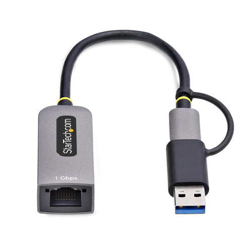 USB-C-auf-Ethernet-Adapter mit USB-A-Dongle 10/100/1000Mbit/s-Gigabit-Netzwerkkarte