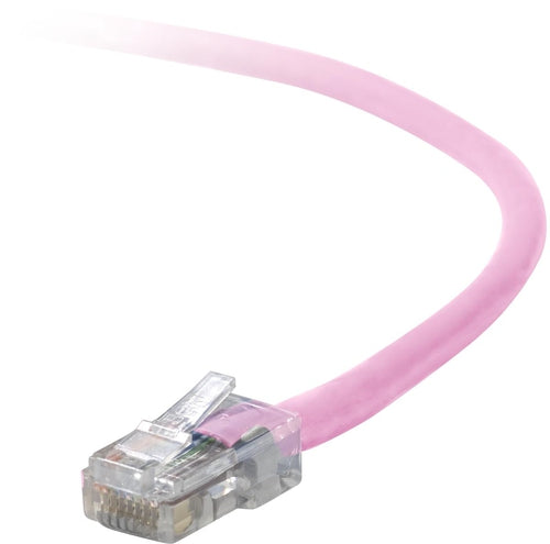 Belkin Cat5e Patch Cable, 15ft, 1 x RJ-45, 1 x RJ-45, Pink networking cable