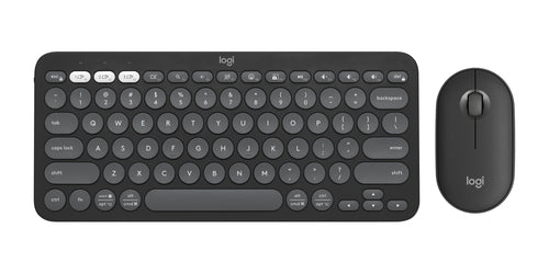 Wireless Logitech Pebble 2 Combo Keyboard and Mouse QWERTY Graphite