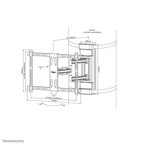 Neomounts WL40S-910BL16 TV mount/stand