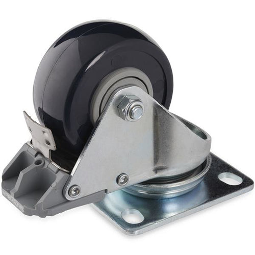 Rollensatz für Open Frame Rack 4POSTRACK - 4 Stück schwarze Edelstahlrollen