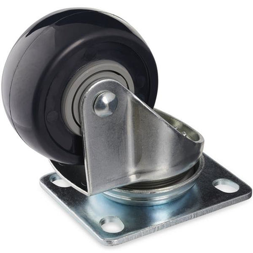Rollensatz für Open Frame Rack 4POSTRACK - 4 Stück schwarze Edelstahlrollen