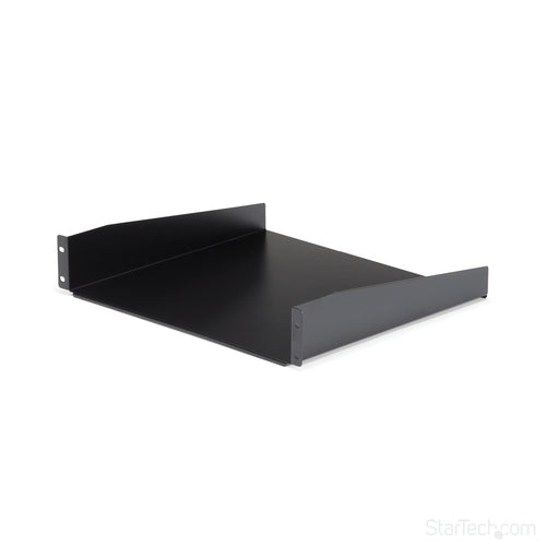 StarTech 2U Rack Shelf - Heavy Duty Steel - 44lb Capacity - Universal Cantilever Shelf