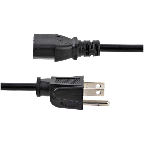 StarTech.com PXT1011 30cm Stromkabel – NEMA 5-15P auf C13, 10A 125V – Schwarz