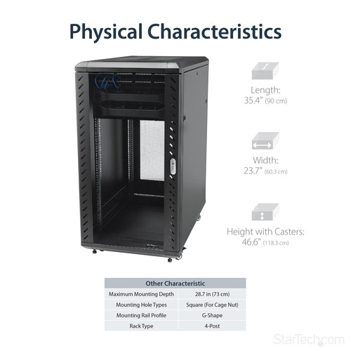 StarTech.com RK2236BKF rack cabinet