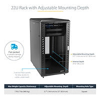 StarTech.com RK2236BKF rack cabinet