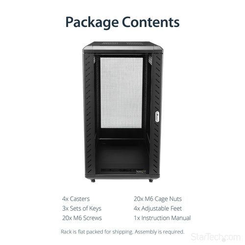 StarTech.com RK2236BKF rack cabinet