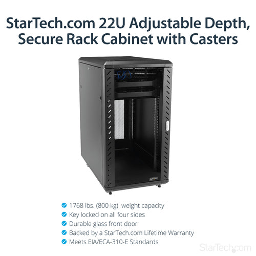 StarTech.com RK2236BKF rack cabinet