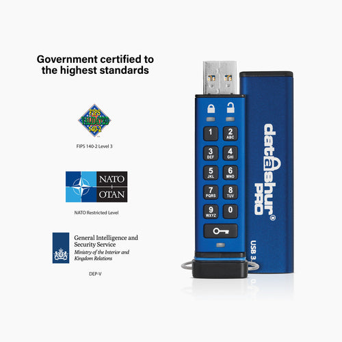 iStorage datAshur Pro 8 GB Sicheres USB-Flash-Laufwerk – FIPS-zertifiziert, AES 256-Bit-Verschlüsselung