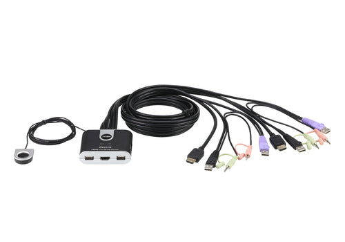 ATEN CS692 KVM Switch – 1920x1200 Auflösung, kompakte Größe, Schwarz