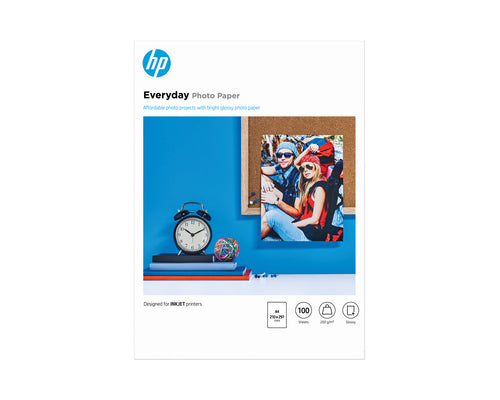 HP Everyday Glossy Photo Paper-100 sht/A4/210 x 297 mm