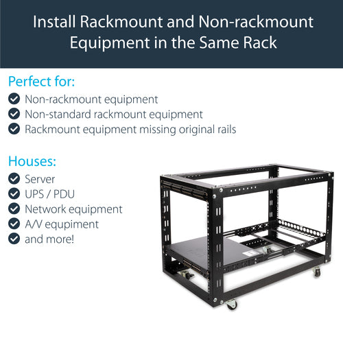 1U Universal Server Rack Rails Adjustable Depth 19 Inch Steel Black