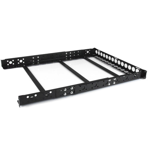 1U Universal Server Rack Rails Adjustable Depth 19 Inch Steel Black