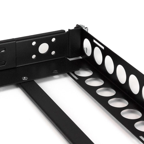 1U Universal Server Rack Rails Adjustable Depth 19 Inch Steel Black